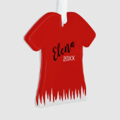 Ornement rouge adorable en forme de robe (devant)