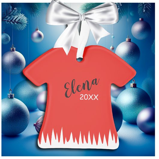 Ornement rouge adorable en forme de robe