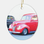 Ornement rouge classique de voiture (Gauche)