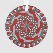 Ornement rouge d'acrylique de machines (dos)