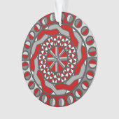 Ornement rouge d'acrylique de machines (devant)