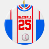 Ornement rouge de baseball Jersey (Dos)