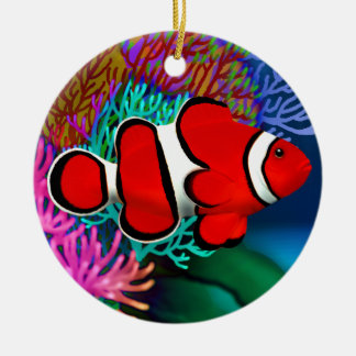 Ornement rouge de Clownfish de récif coralien