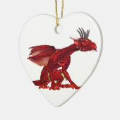 Ornement rouge de dragon (Gauche)