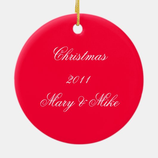 Ornement rouge de monogramme (Dos)