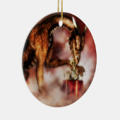Ornement rouge de Noël de dragon (Droite)