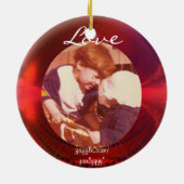 Ornement rouge de photo (Dos)