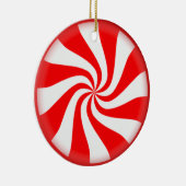 Ornement rouge de sucrerie de menthe poivrée (Droite)