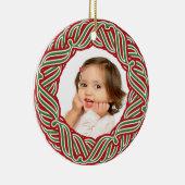 Ornement rouge et vert de votre photo de cadre de (Droite)