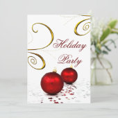 ornement rouge festif Fête Invitations (Debout devant)