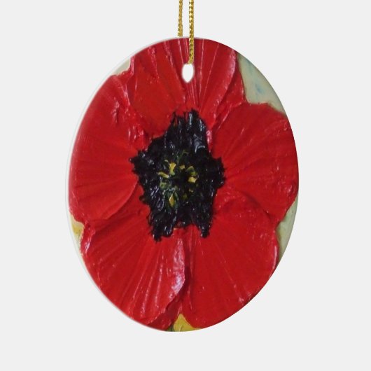 Ornement rouge grand de pavot (Droite)