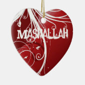 Ornement rouge islamique de Mashallah (Droite)