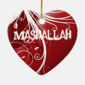 Ornement rouge islamique de Mashallah (Dos)
