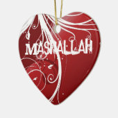 Ornement rouge islamique de Mashallah (Gauche)