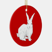 Ornement rouge lapin (Droite)