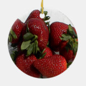 Ornement rouge lumineux de fraise (Dos)