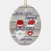 Ornement rustique drôle de Noël de lèvres de (Droite)