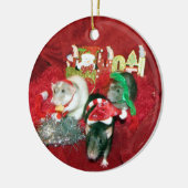 Ornement sage de Noël de rat d'animal familier de (Gauche)