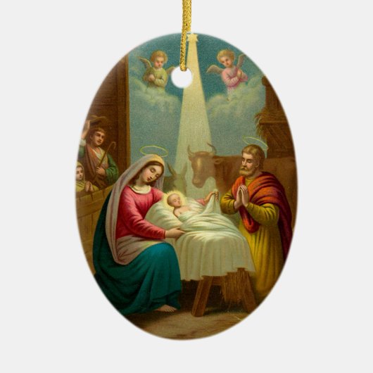 Ornement saint de chant de Noël de nuit de KRW O (Devant)