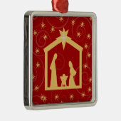 Ornement saint rouge de Noël de nativité de nuit (Droite)