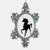 Ornement Silhouette Silhouette Unicorne Noire (Gauche)