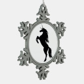 Ornement Silhouette Silhouette Unicorne Noire (Gauche)