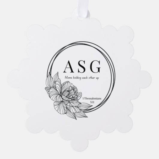 Ornement Snowflake ASG avec logo (Recto)