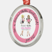 Ornement social d'amies de médias (Gauche)