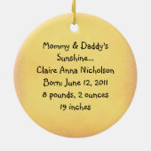 Ornement soleil rose et jaune (Dos)