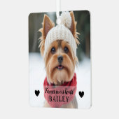 Ornement souvenir de sympathie avec photo de chien (Avant gauche)