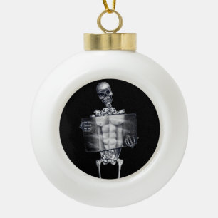 Ornement squelettique de boule de Noël de