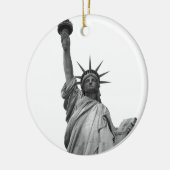 Ornement Statue noire et blanche de la Liberté (Gauche)