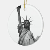 Ornement Statue noire et blanche de la Liberté (Gauche)