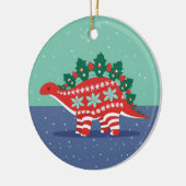 Ornement Stegosaurus Holly Lights Aglow (Gauche)