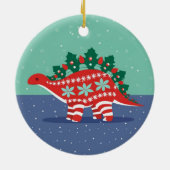 Ornement Stegosaurus Holly Lights Aglow (Dos)