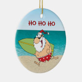 Ornement surfant tropical de Noël de Père Noël (Droite)