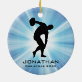 Ornement Thrower Discus personnalisé (Dos)
