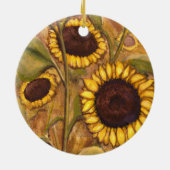 Ornement Tournesol Beau Décor Fleur Jaune (Dos)