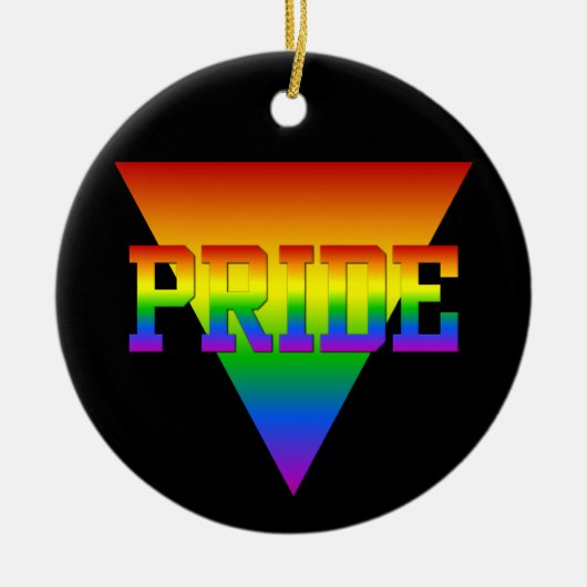 Ornement Triangle Pride, personnaliser (Devant)