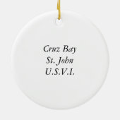 Ornement tropical de Noël (Dos)