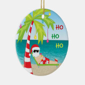 Ornement tropical de Noël de palmier de Père Noël (Droite)