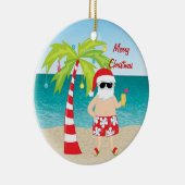 Ornement tropical de Noël de palmier de Père Noël (Droite)