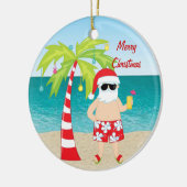 Ornement tropical de Noël de palmier de Père Noël (Gauche)