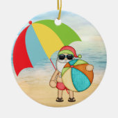 Ornement tropical de Noël de Père Noël (Devant)