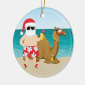 Ornement tropical de Noël de Père Noël de chameau (Gauche)