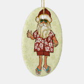 Ornement tropical de Noël de Père Noël de plage (Droite)