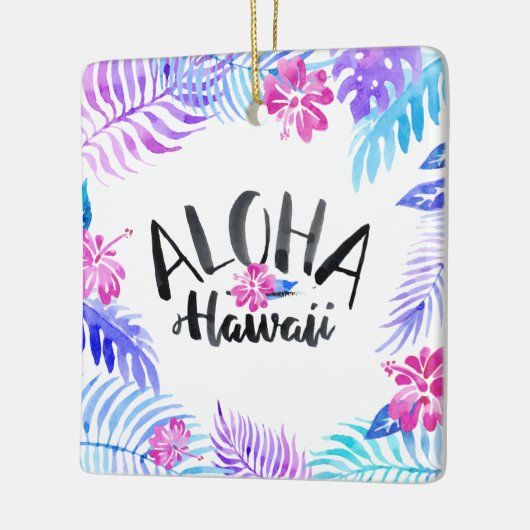 Ornement tropical d'Hawaï | d'aquarelle Aloha (Gauche)
