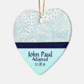 Ornement turquoise de faire-part d'adoption de (Gauche)