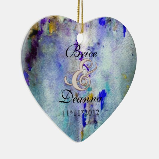 Ornement turquoise de faveur de mariage de (Droite)