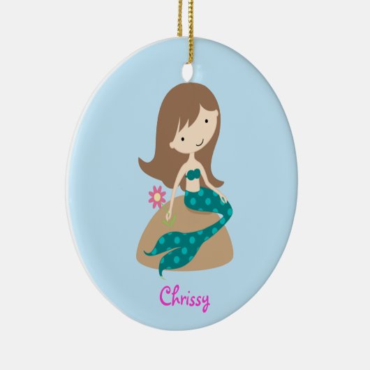 Ornement turquoise mignon fait sur commande de (Droite)